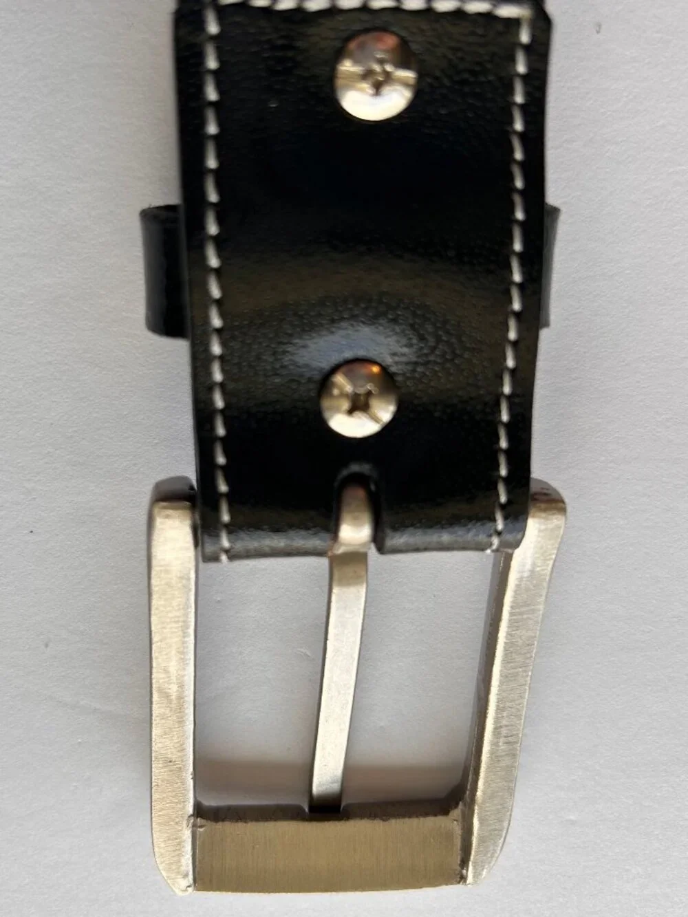 Black Beaded Belt Geometric Pattern Yellow Gray Unisex Faux Leather